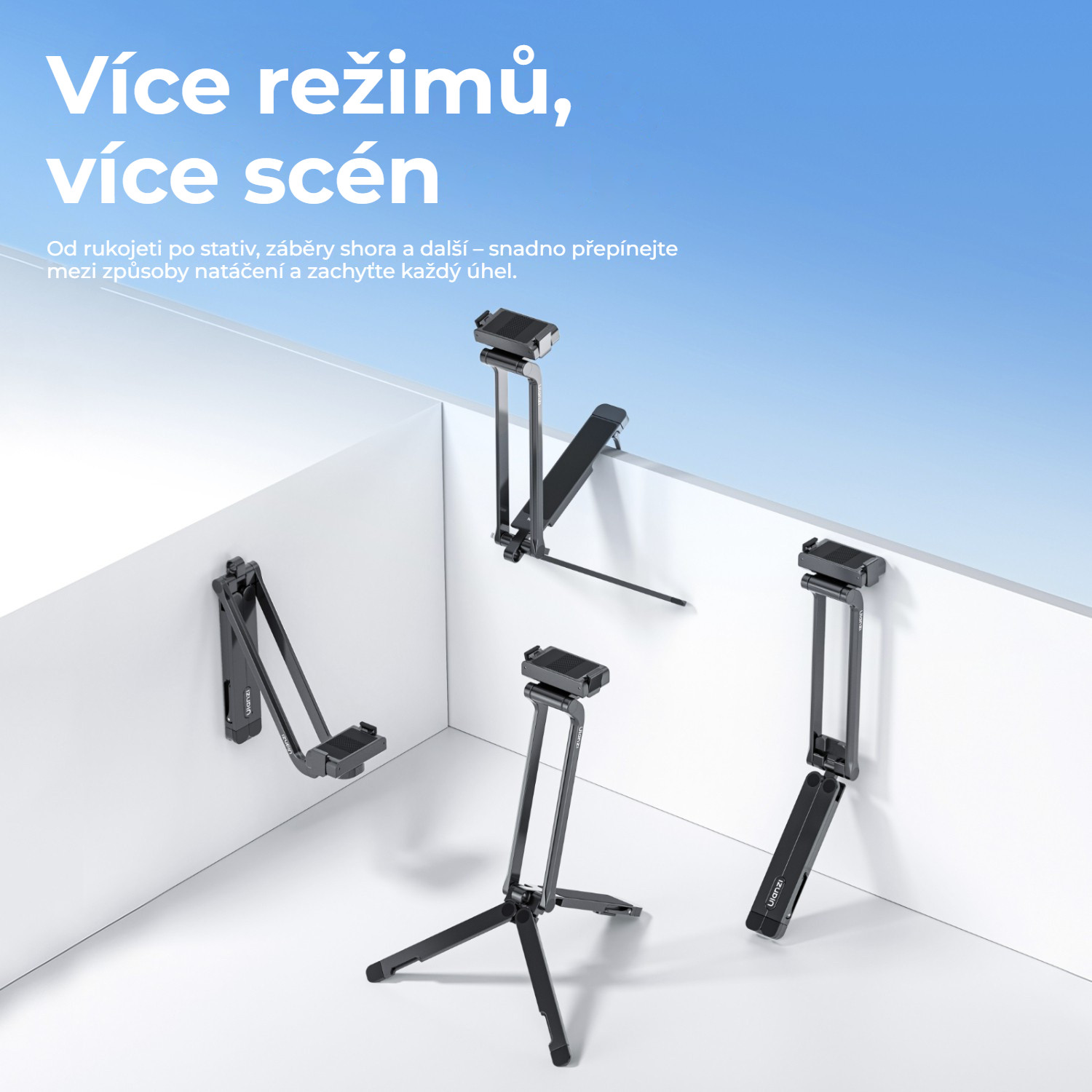 Ulanzi MA70 magnetický ministativ – Na výšku i na šířku