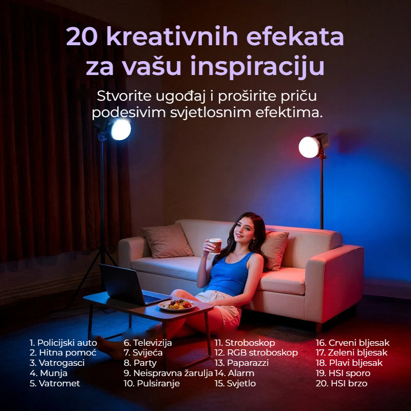 Ulanzi C60RGB COB LED svjetlo 60 W, RGB, s adapterom EU