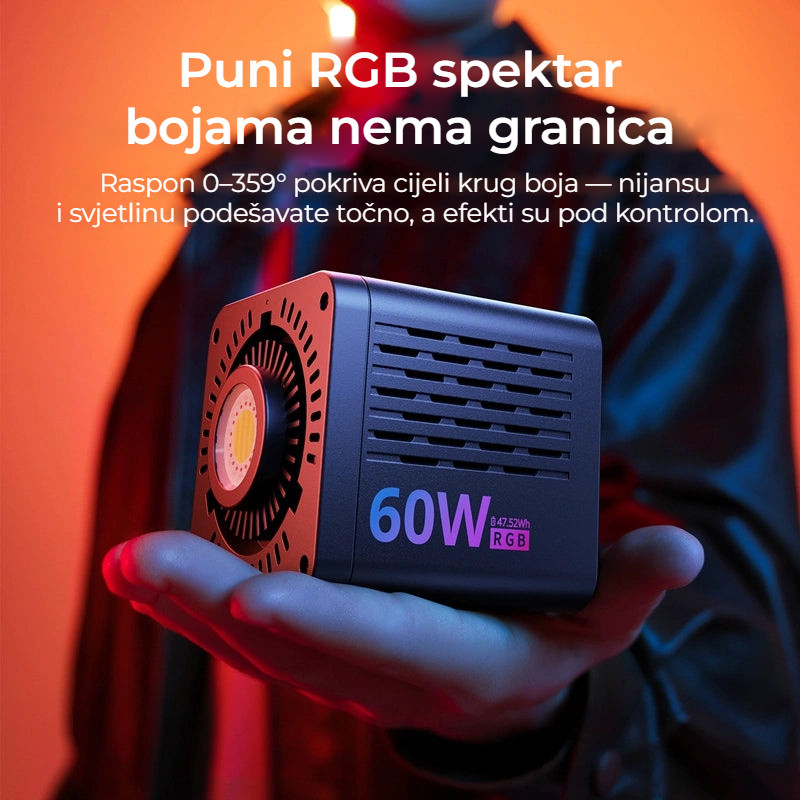 Ulanzi C60RGB COB LED svjetlo 60 W, RGB, s adapterom EU