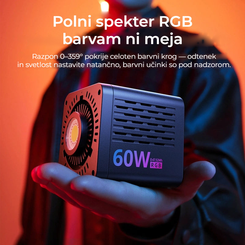 Ulanzi C60RGB COB LED luč 60 W, RGB, z napajalnikom EU