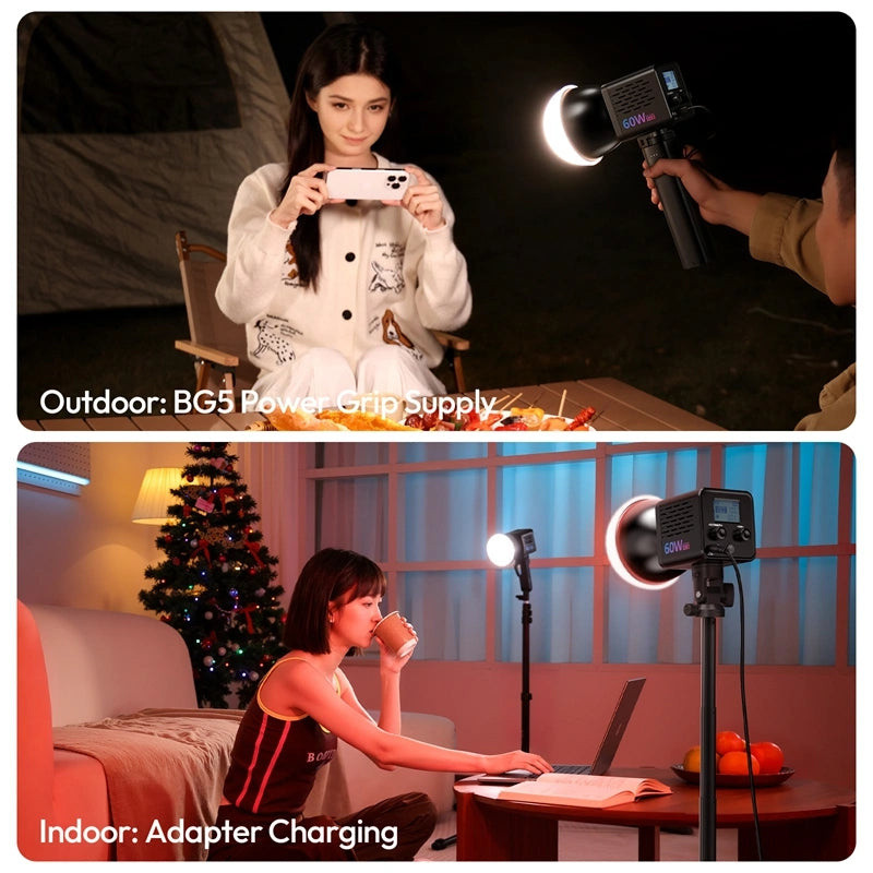 Ulanzi C60RGB 60W RGB COB LED Light with EU Adapter