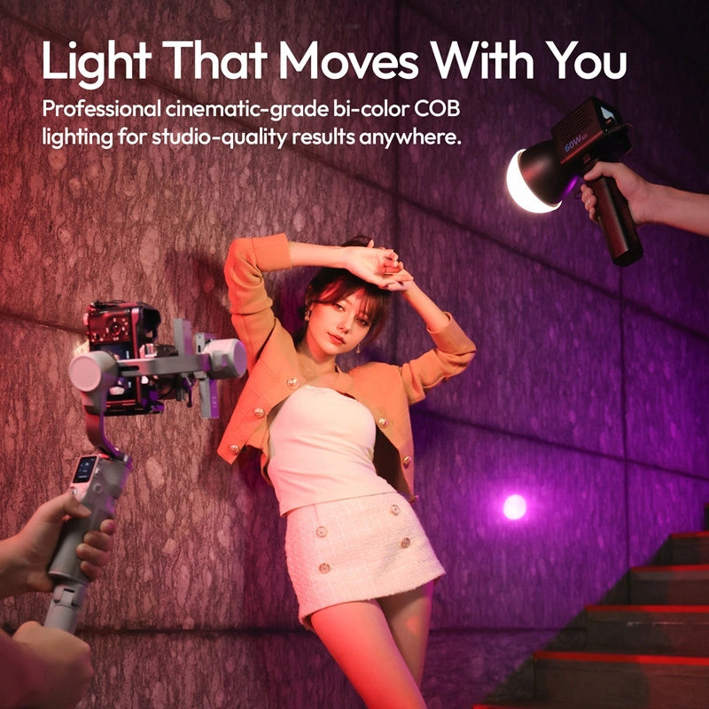 Ulanzi C60RGB 60W RGB COB LED Light with EU Adapter
