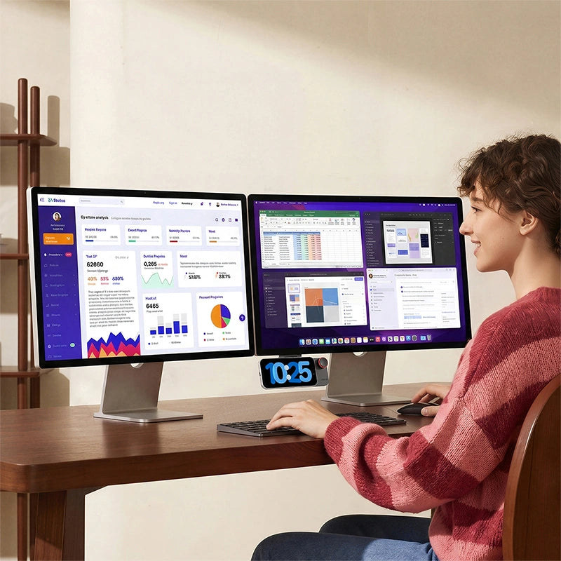 Ulanzi CW15 bezdrátová nabíječka Qi2 15 W pod monitor