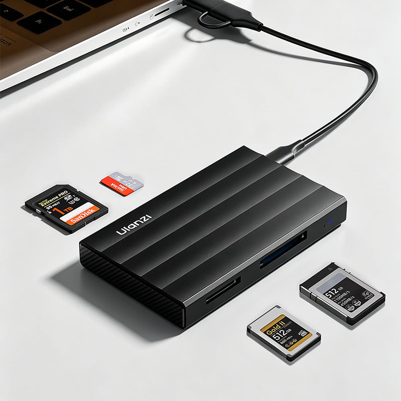 Ulanzi DC04 4-in-1 Card Reader SD/microSD/CFexpress A and B, USB-C, Black