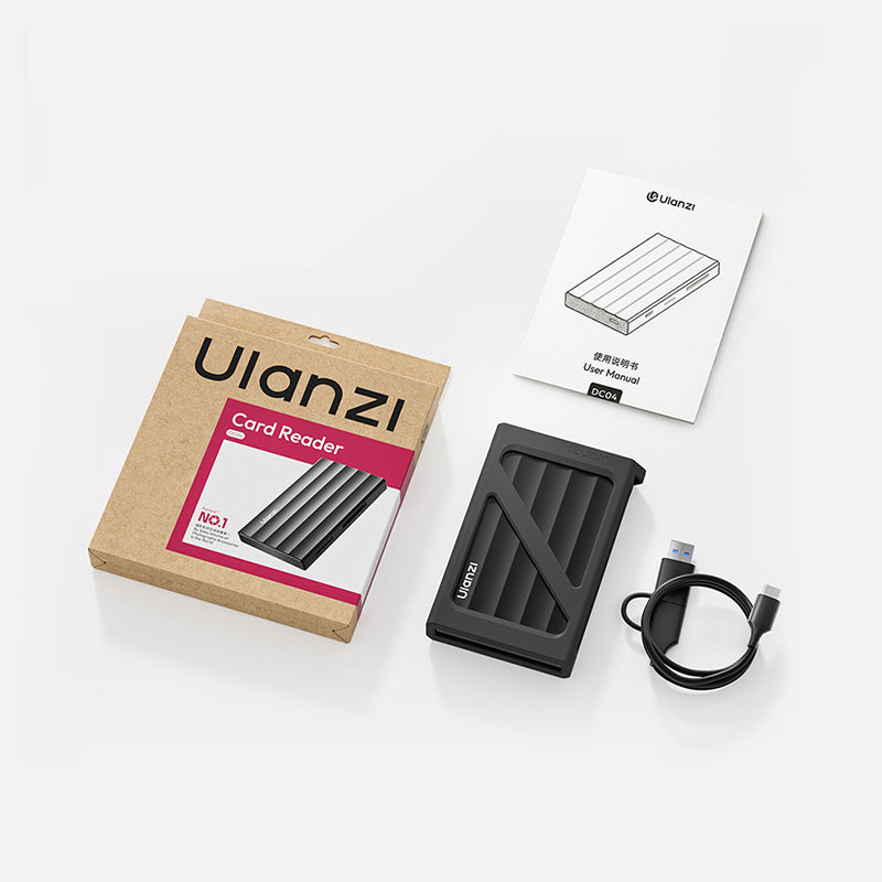 Ulanzi DC04 4-in-1 Card Reader SD/microSD/CFexpress A and B, USB-C, Black