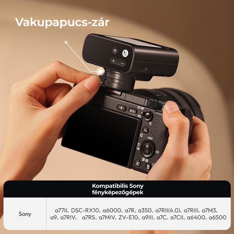 Ulanzi FT16 TTL blesk s LED přisvícením pro Sony, stříbrný