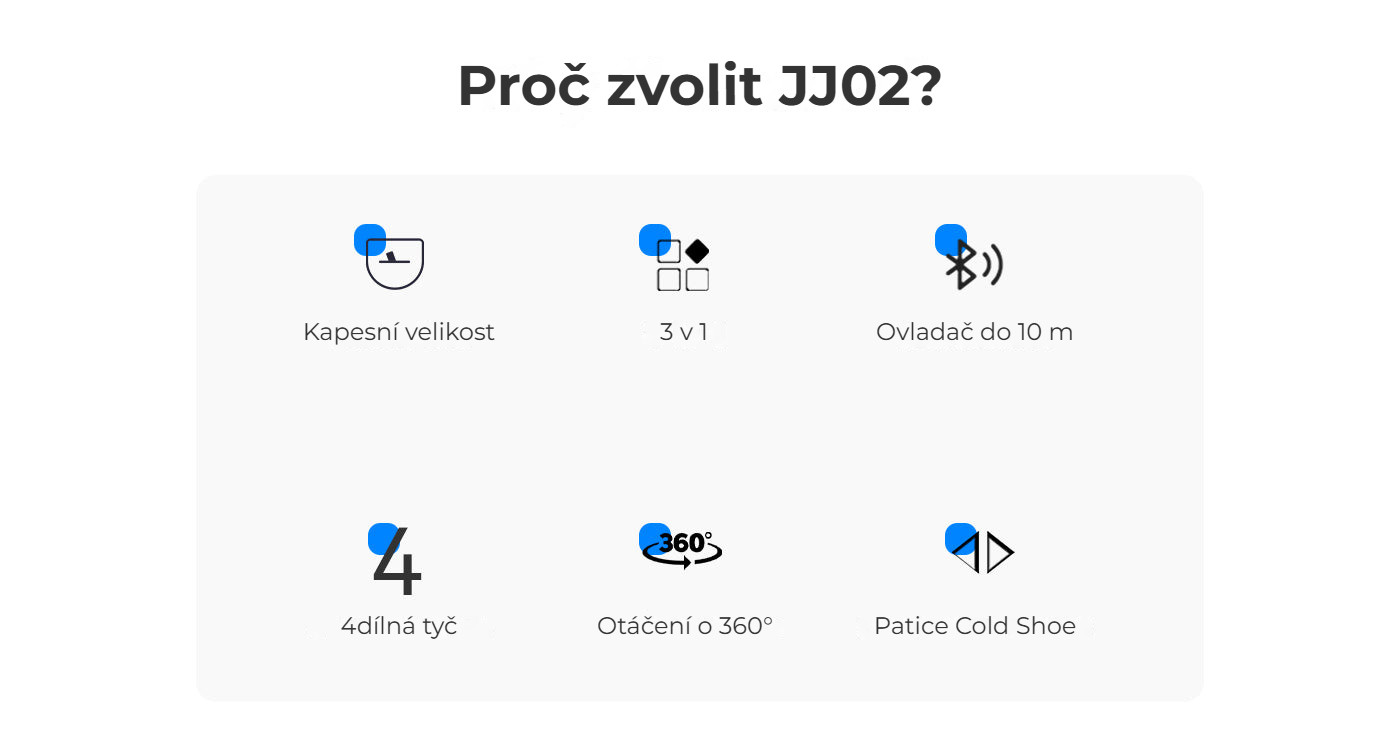 Ulanzi JJ02 stativ pro telefon s ovladačem – Šest důvodů, proč zvolit JJ02
