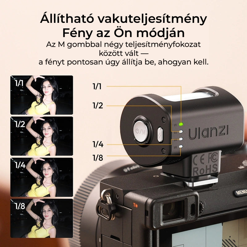 Ulanzi KL01 miniaturní blesk s vestavěnými barevnými filtry