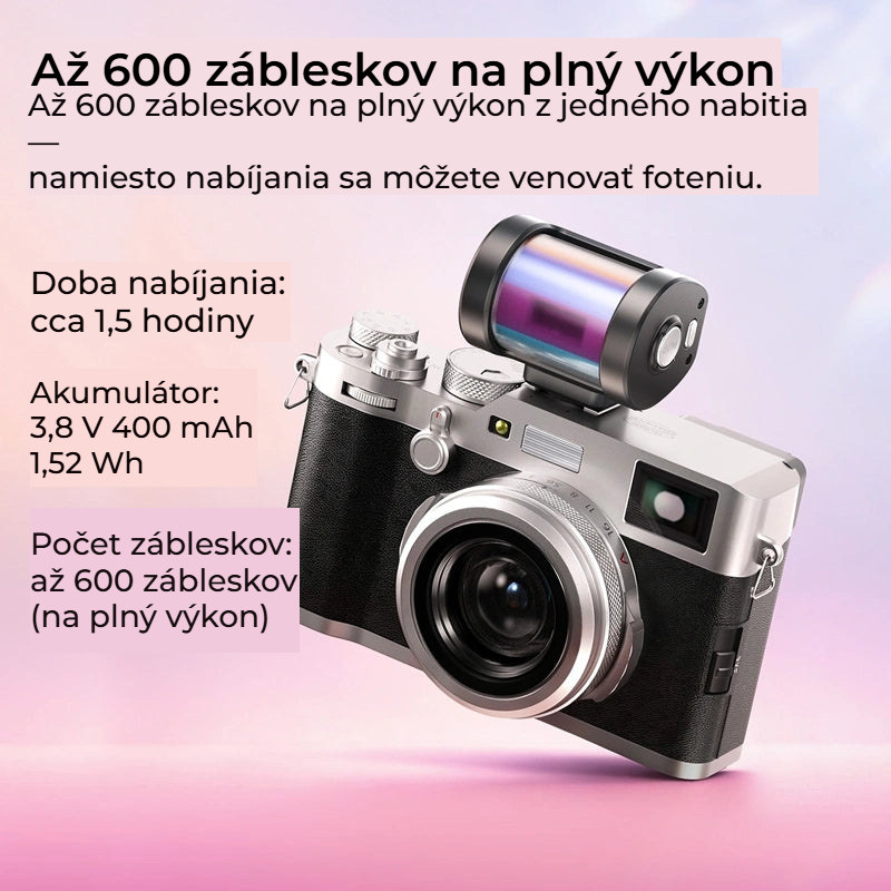 Ulanzi KL01 miniaturní blesk s vestavěnými barevnými filtry