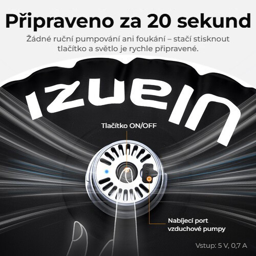 Ulanzi AL120 nafukovací LED světlo – Svítí zhruba za 20 sekund