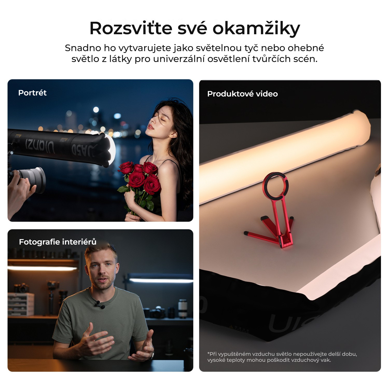 Ulanzi UA50 Air Tube Light – Světelná tyč nebo ohebné světlo