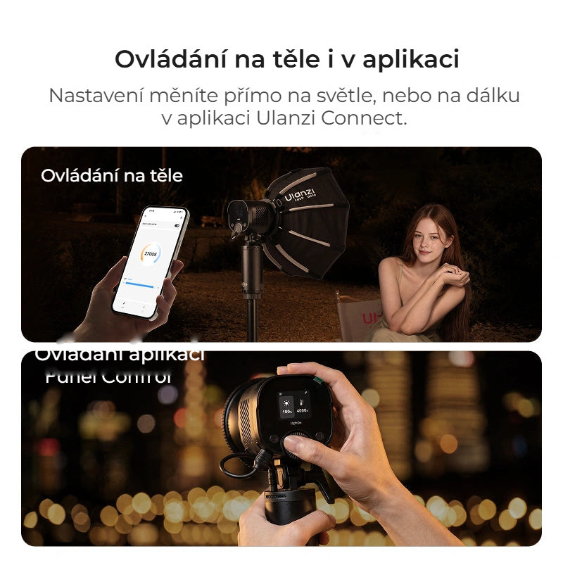Ulanzi LC60 LightOn ruční COB světlo 65 W s režimem blesku