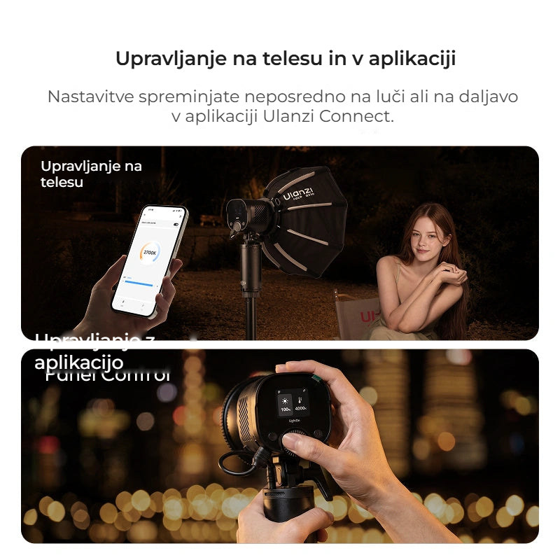 Ulanzi LC60 LightOn ruční COB světlo 65 W s režimem blesku