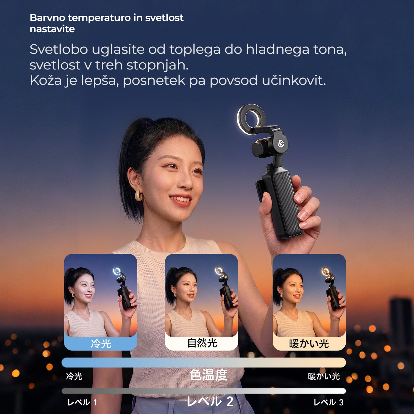 Ulanzi LM004 kruhové přisvětlení pro DJI Osmo Pocket 4