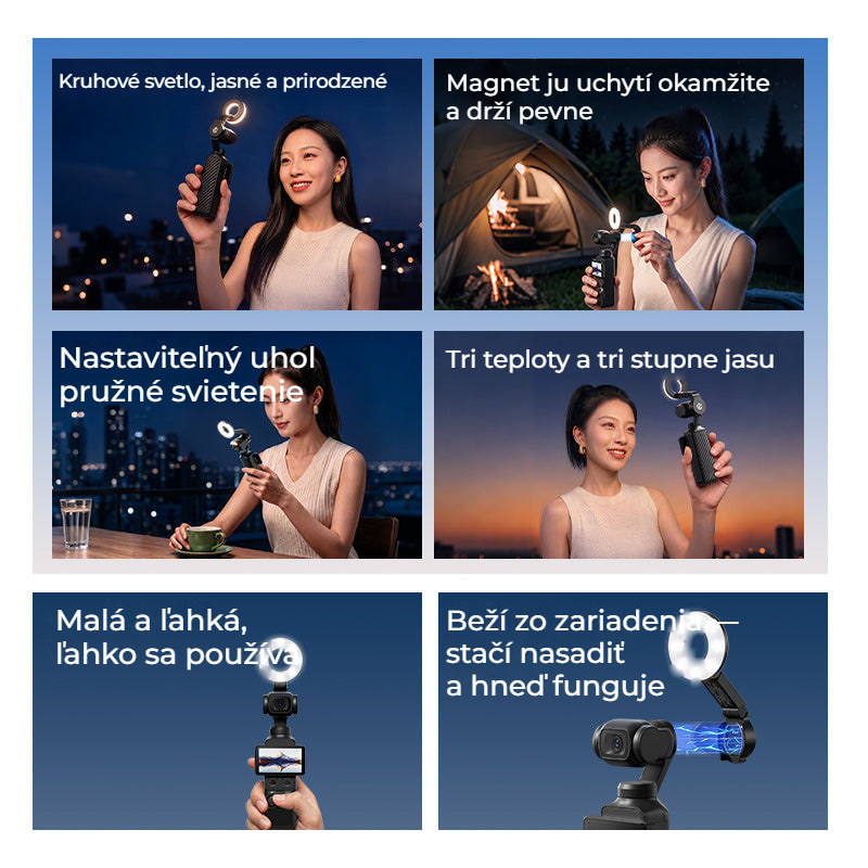 Ulanzi LM004 kruhové přisvětlení pro DJI Osmo Pocket 4