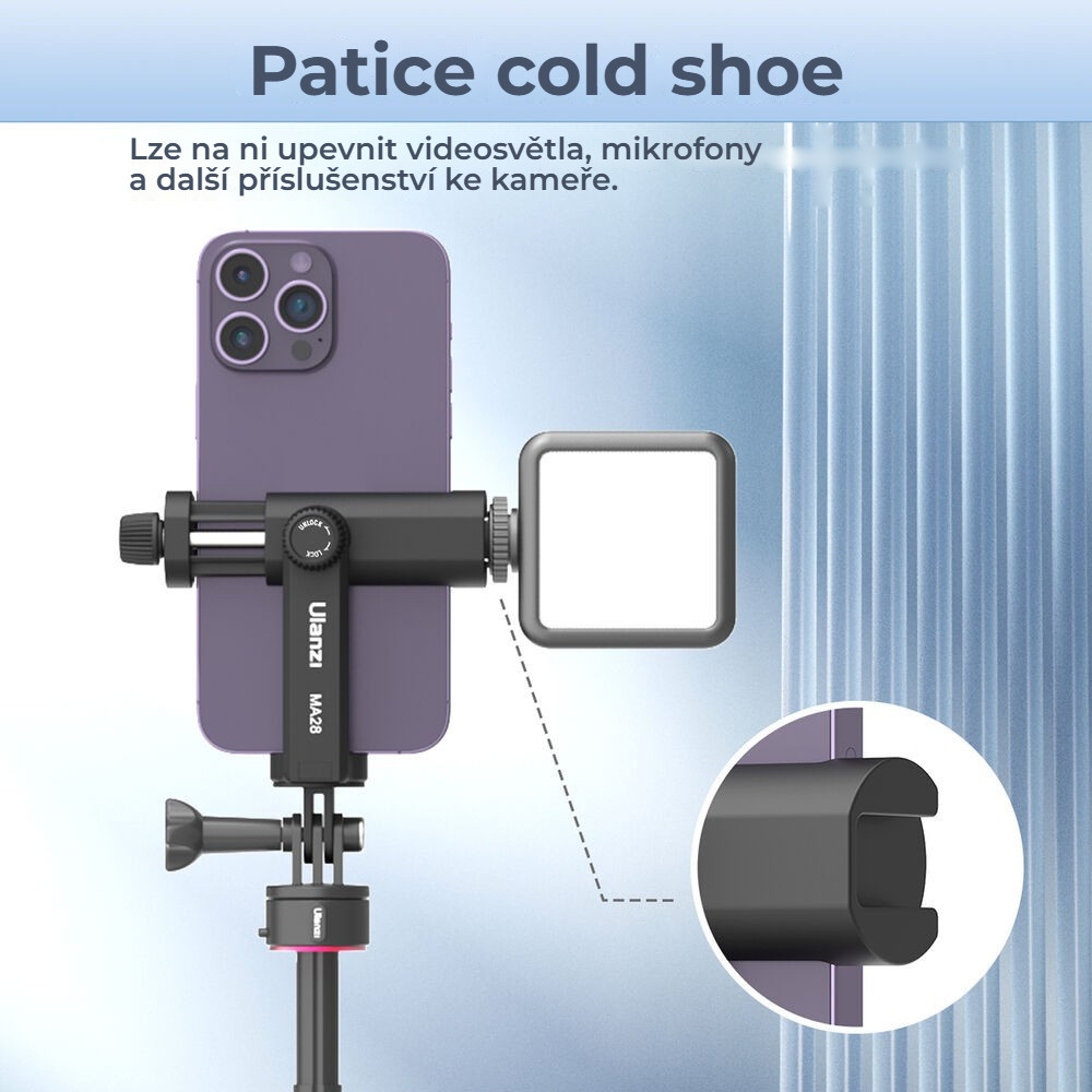Ulanzi MA28 – Patice cold shoe pro světlo i mikrofon