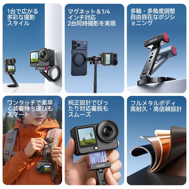 Ulanzi MA04 MagLock magnetický držák pro DJI Osmo Action 6 a Nano
