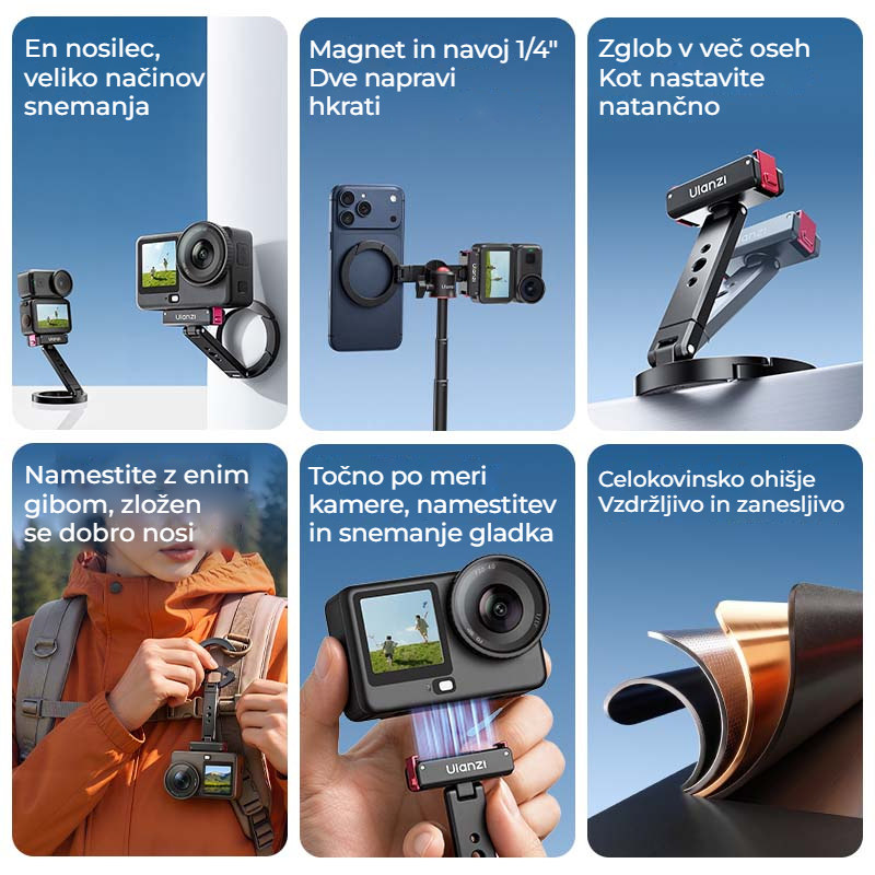 Ulanzi MA04 MagLock magnetický držák pro DJI Osmo Action 6 a Nano