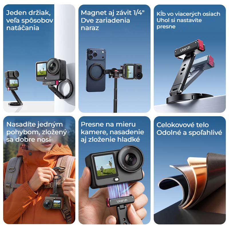 Ulanzi MA04 MagLock magnetický držák pro DJI Osmo Action 3/4/5 Pro