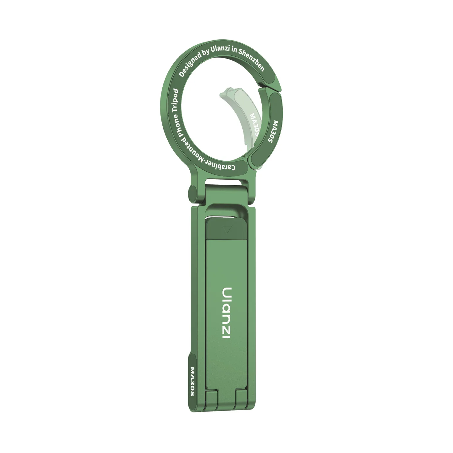 Ulanzi MA30S Magnetic Carabiner Phone Tripod Stand, 8 mm Slim, Green