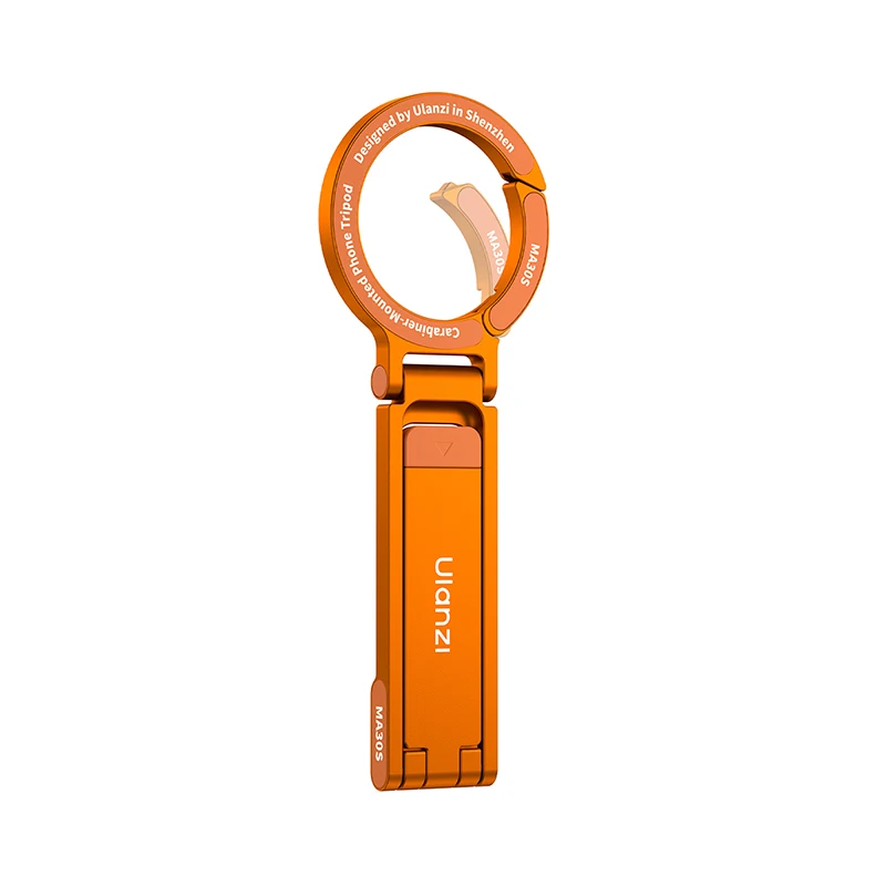 Ulanzi MA30S Magnetic Carabiner Phone Tripod Stand, 8 mm Slim, Orange