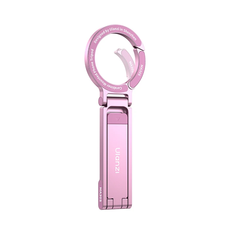 Ulanzi MA30S Magnetic Carabiner Phone Tripod Stand, 8 mm Slim, Pink