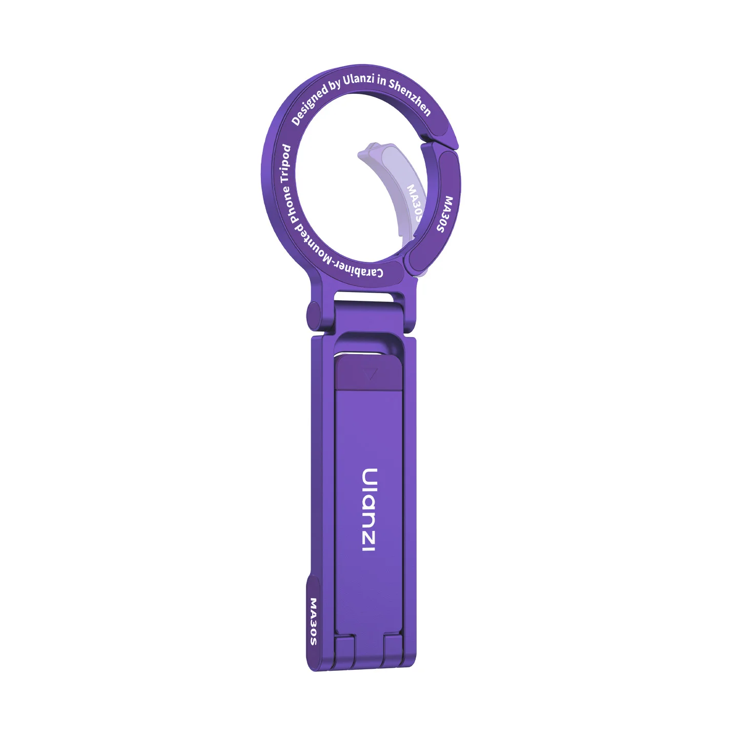 Ulanzi MA30S Magnetic Carabiner Phone Tripod Stand, 8 mm Slim, Purple