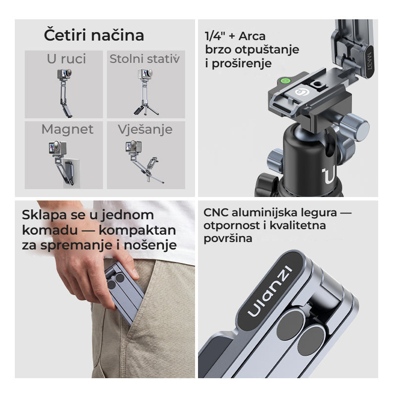 Ulanzi MA37 magnetický ministativ pro DJI Osmo Action 6 a Nano