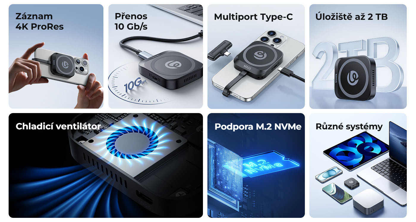 Ulanzi MA55 magnetický SSD box – Přehled hlavních vlastností