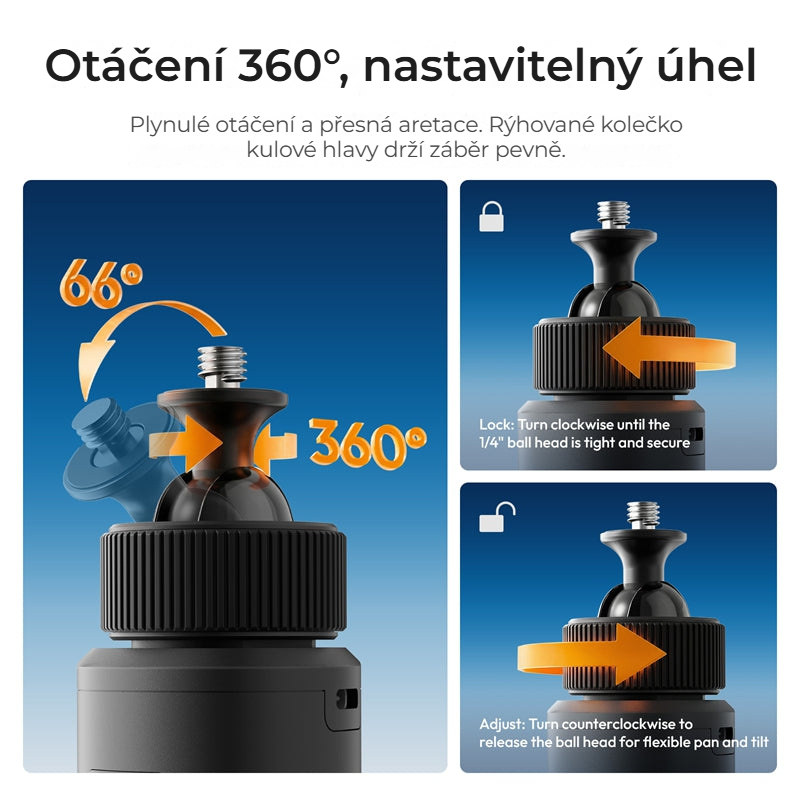 Ulanzi MA93 nabíjecí rukojeť 10 000 mAh se stativem