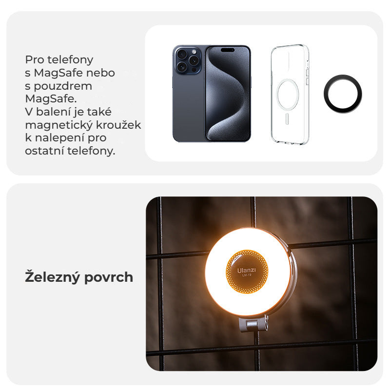 Ulanzi LM19 MagSafe světlo bílé – MagSafe i pro ostatní telefony