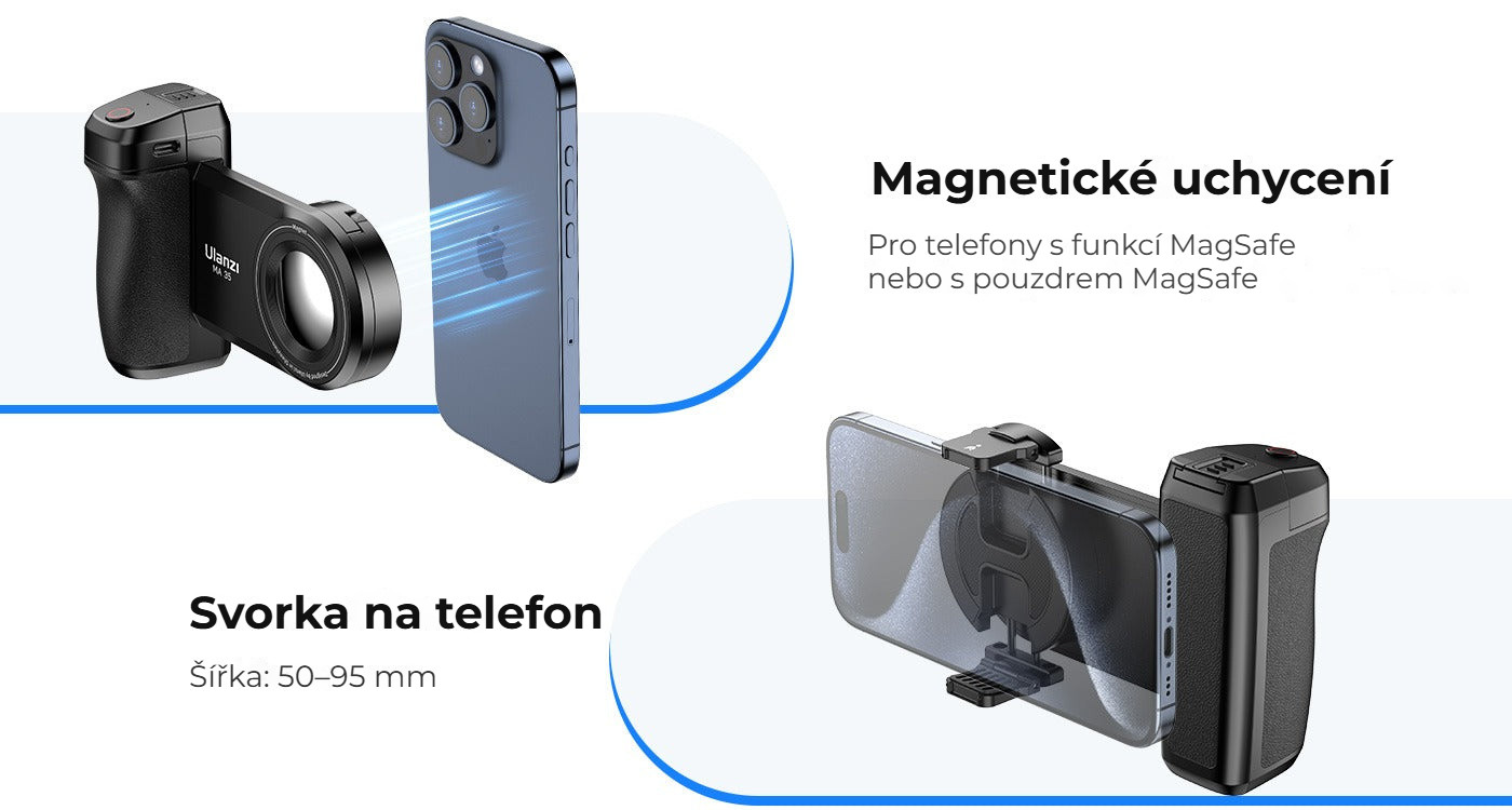 Ulanzi MA35 MagSafe rukojeť pro telefon – Magnet MagSafe nebo svorka