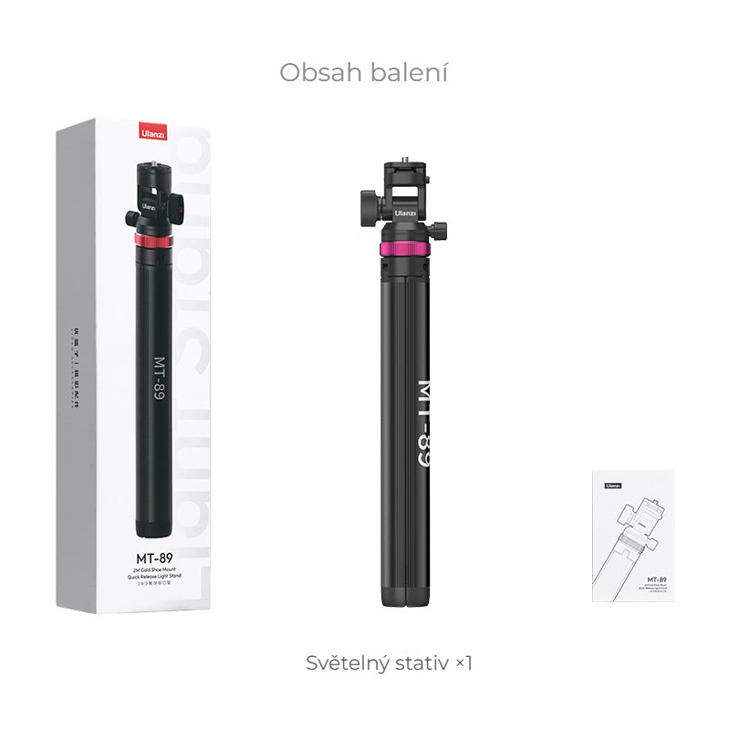 Ulanzi MT-89 světelný stativ – Co je v balení