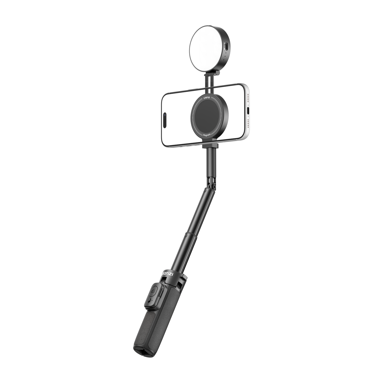 Ulanzi MT40 Mini Fill Light Selfie Stick, Magnetic, Black