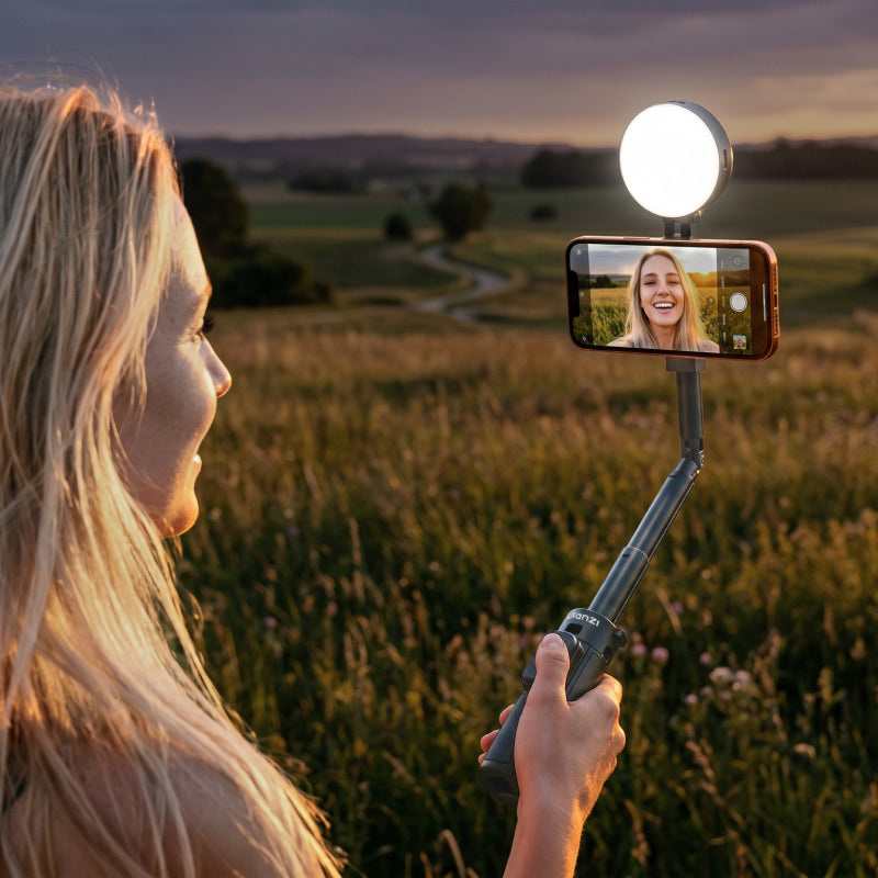 Ulanzi MT40 mini selfie tyč s přisvětlením – Baterie 600 mAh a nabíjení přes USB-C