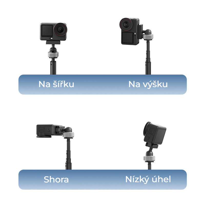 Ulanzi MT95 pro DJI Action 5 – Na šířku, na výšku i z nadhledu