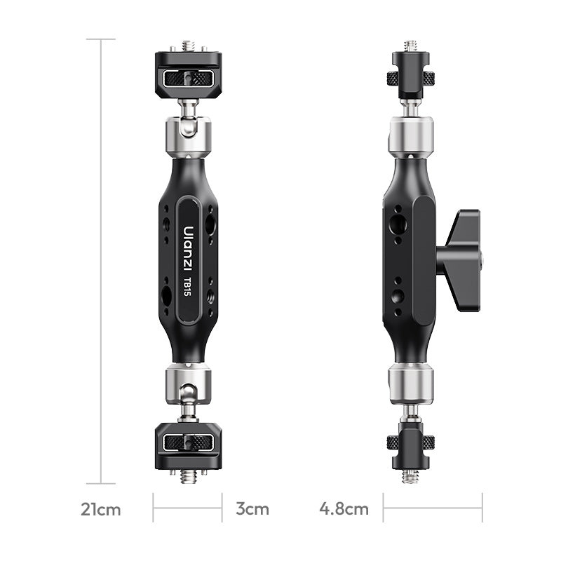 Ulanzi TB15 Double-Ended Magic Arm – Kompaktní rozměry, hliníková konstrukce