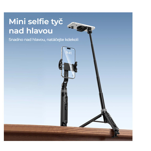 Ulanzi TT86 mini selfie tyč – Záběry nad hlavou, kdekoli