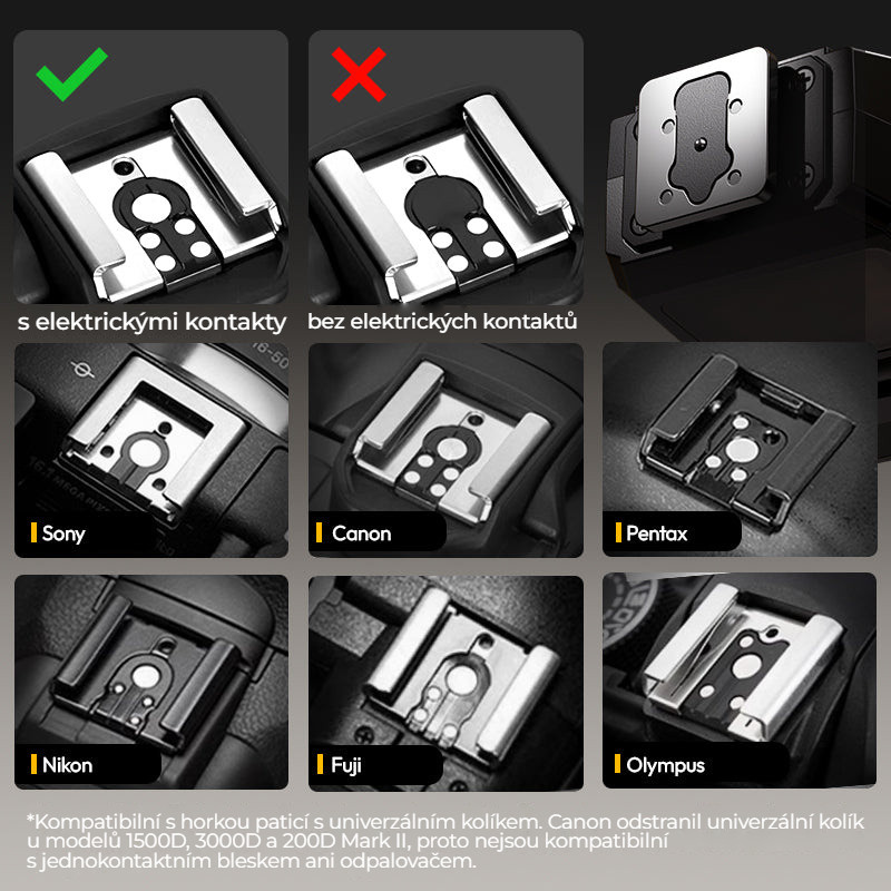 Ulanzi SL03 Spark Lite Camera Flash – Ověřte si kontakty horké patice