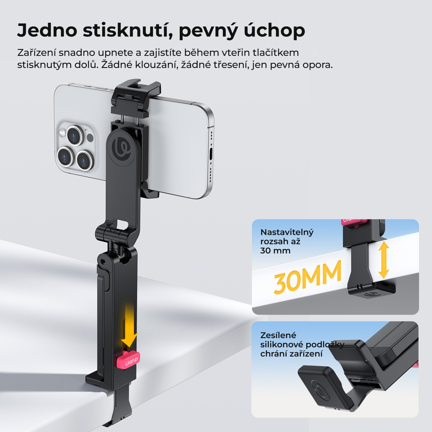 Ulanzi MA89 MagLock držák telefonu – Upnutí jedním stiskem