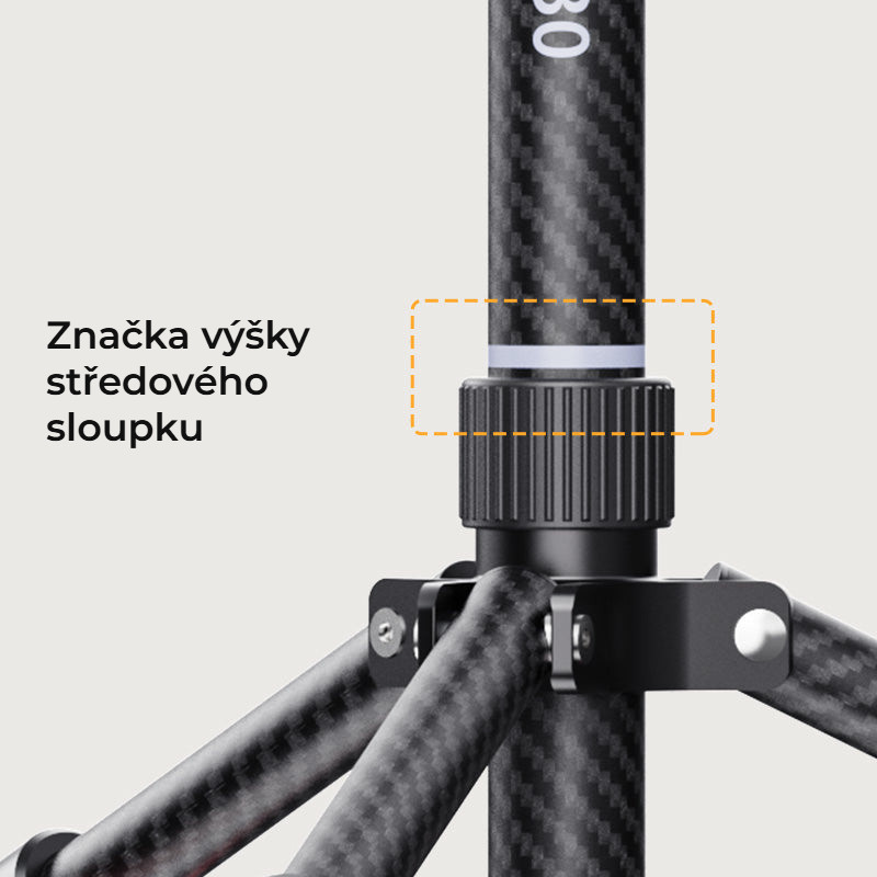 Ulanzi T230 Light Stand – Značka výšky středového sloupku