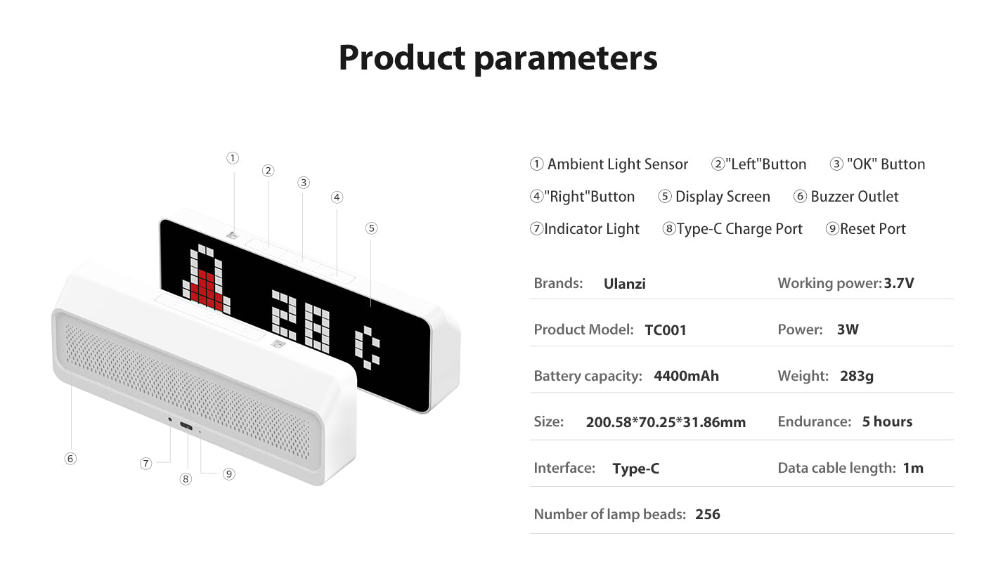 Ulanzi TC001 Smart Pixel Clock