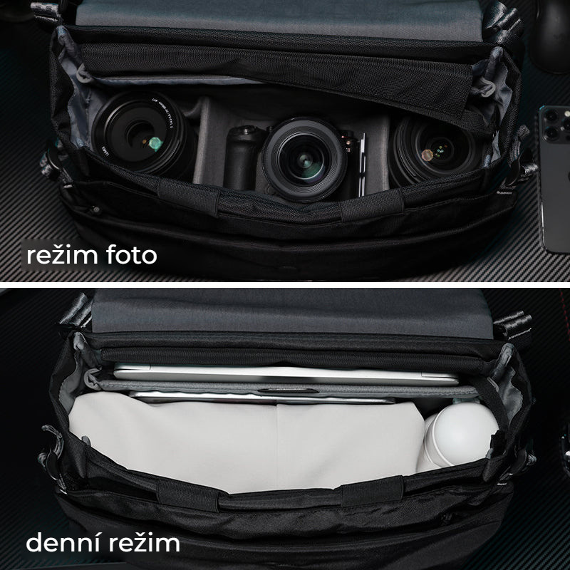 Ulanzi TE88 Camera Shoulder Bag – Režim foto a denní režim
