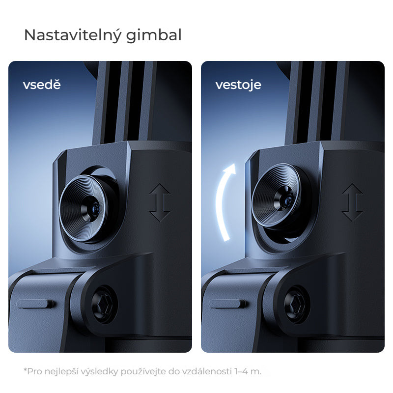 Ulanzi TT23 selfie tyč a stativ s automatickým sledováním – Gimbal pro sed i stoj
