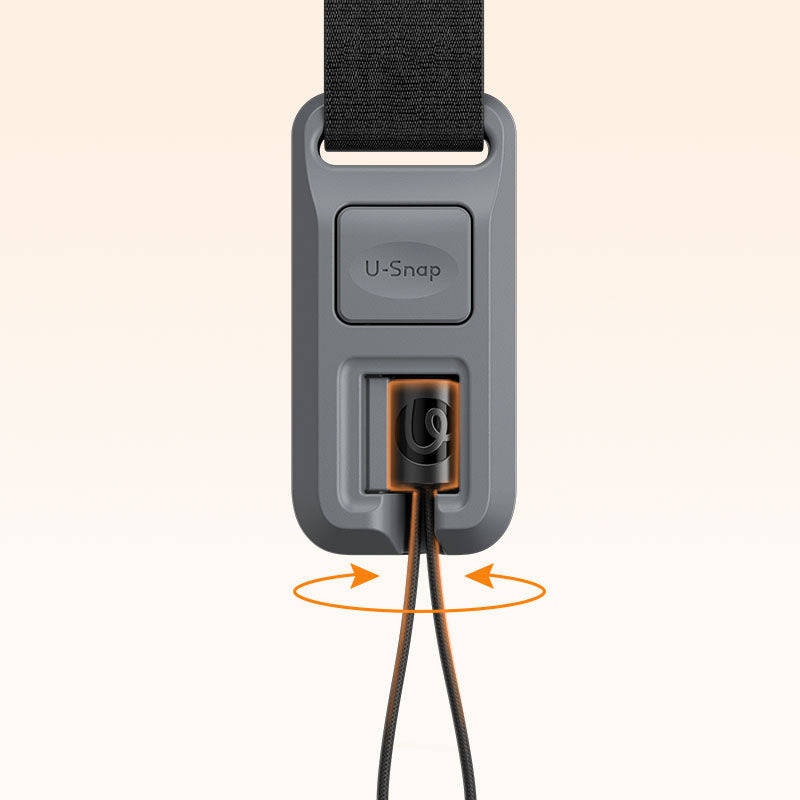 Ulanzi CSS2 U-Snap Camera Shoulder Strap Twilight Orange – Válcové konektory proti zamotání