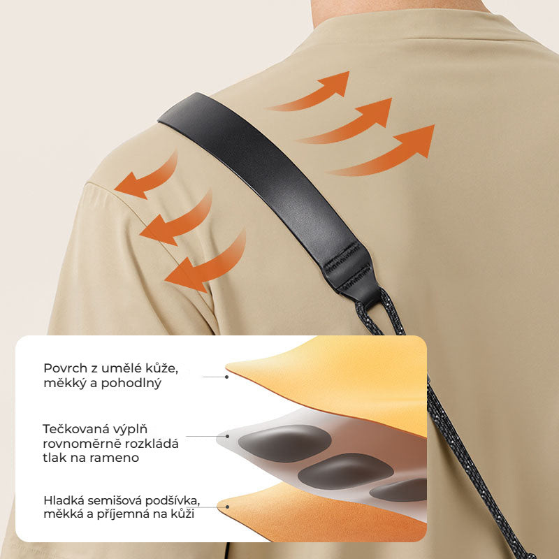 Ulanzi CSS2 U-Snap Camera Shoulder Strap Twilight Orange – Měkký povrch na rameni