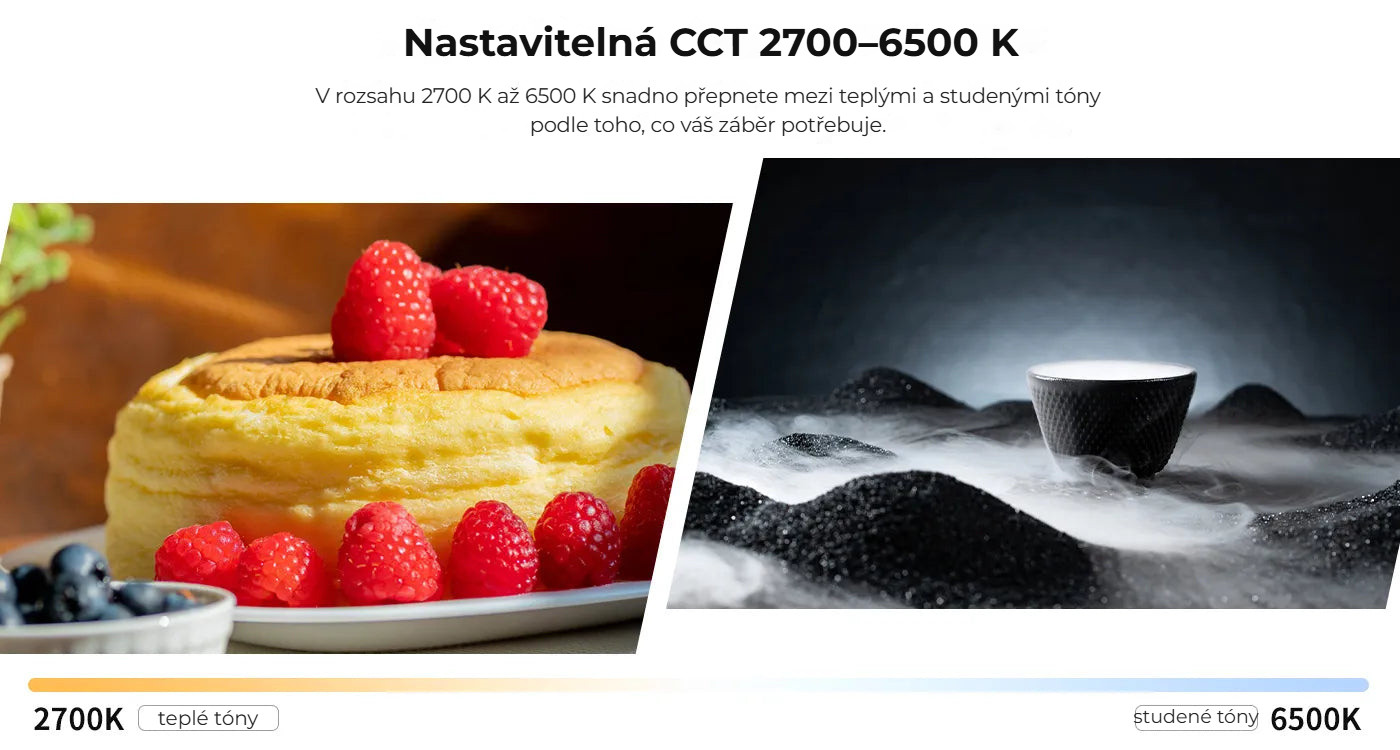 Ulanzi UA12 12W nafukovací světlo – Nastavitelná teplota chromatičnosti