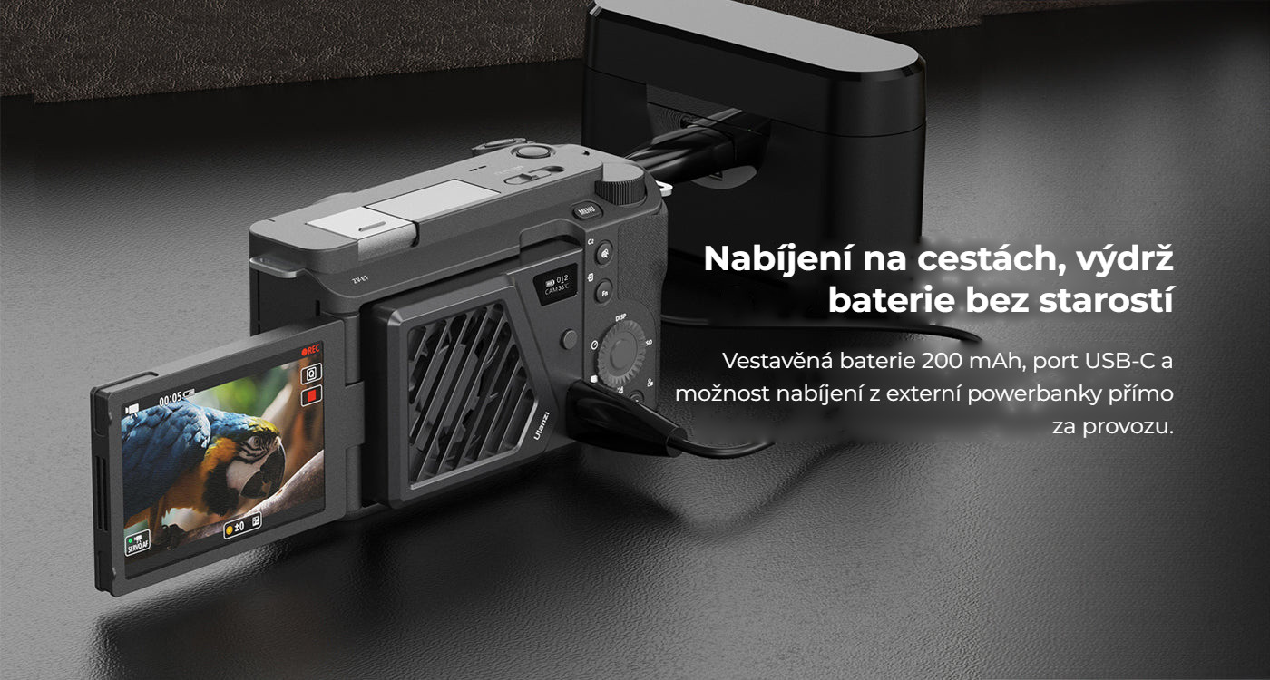 Ulanzi CA25 chladicí ventilátor pro fotoaparáty – Výdrž bez starostí