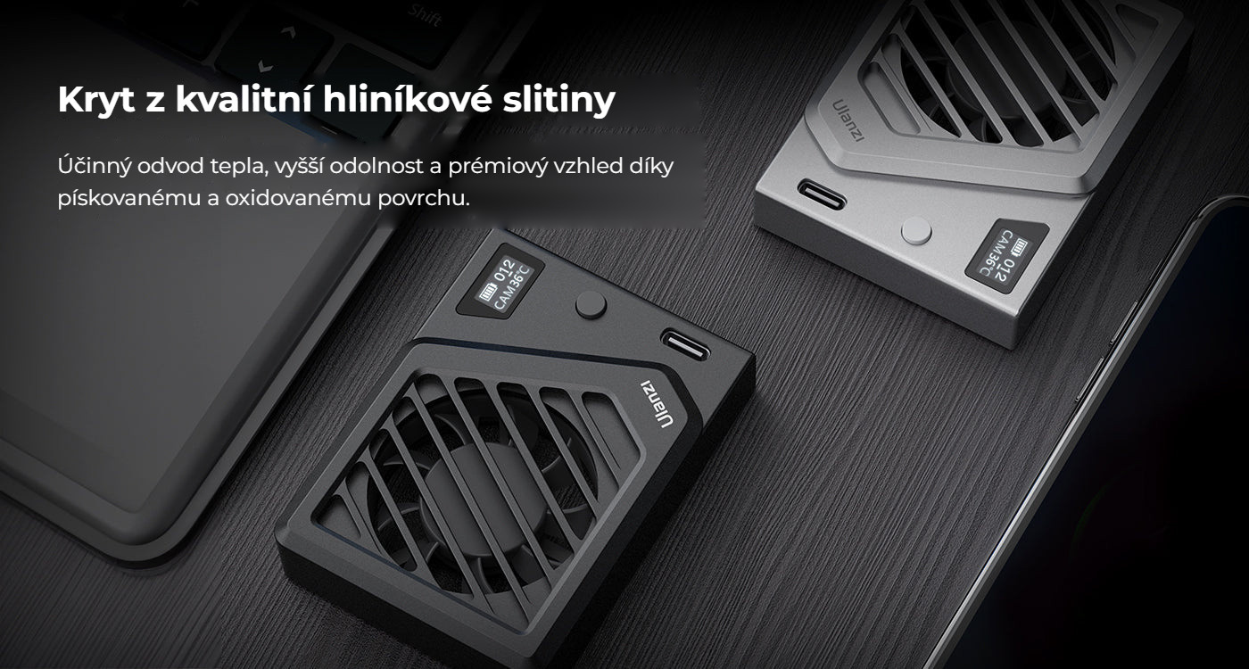 Ulanzi Camera Cooling Fan V3 stříbrný – Hliníkové tělo