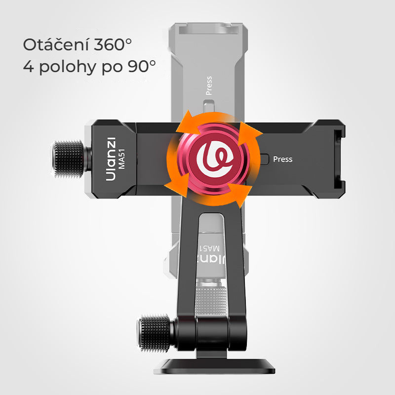 Ulanzi MA51 QuickClip – Rotace 360° ve čtyřech polohách